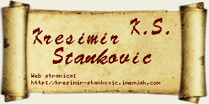 Krešimir Stanković vizit kartica